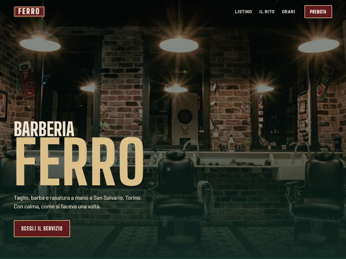 Anteprima del sito Barberia Ferro